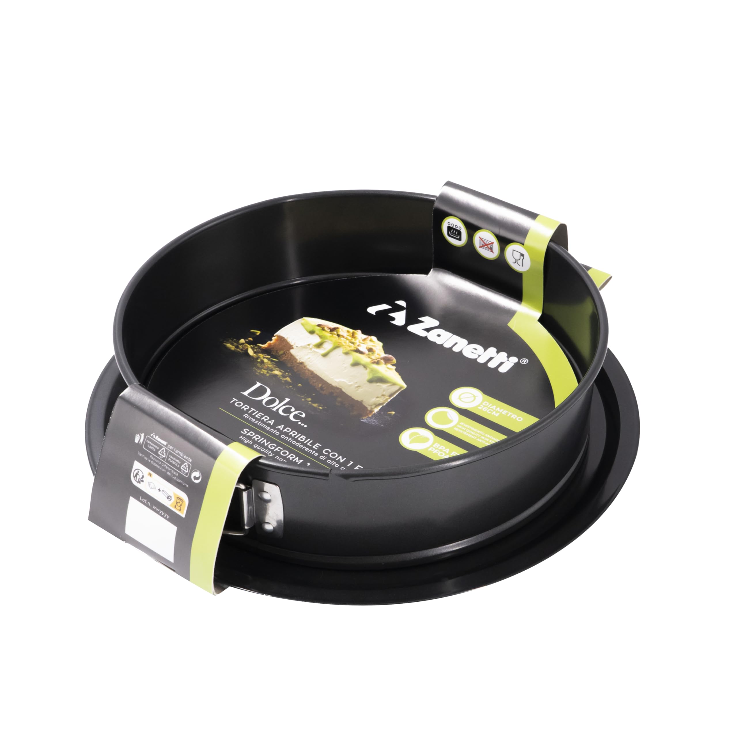 zanetti-tortiera-apribile-26-cm-con-fondo-estraibile-antiaderente-nera image 1
