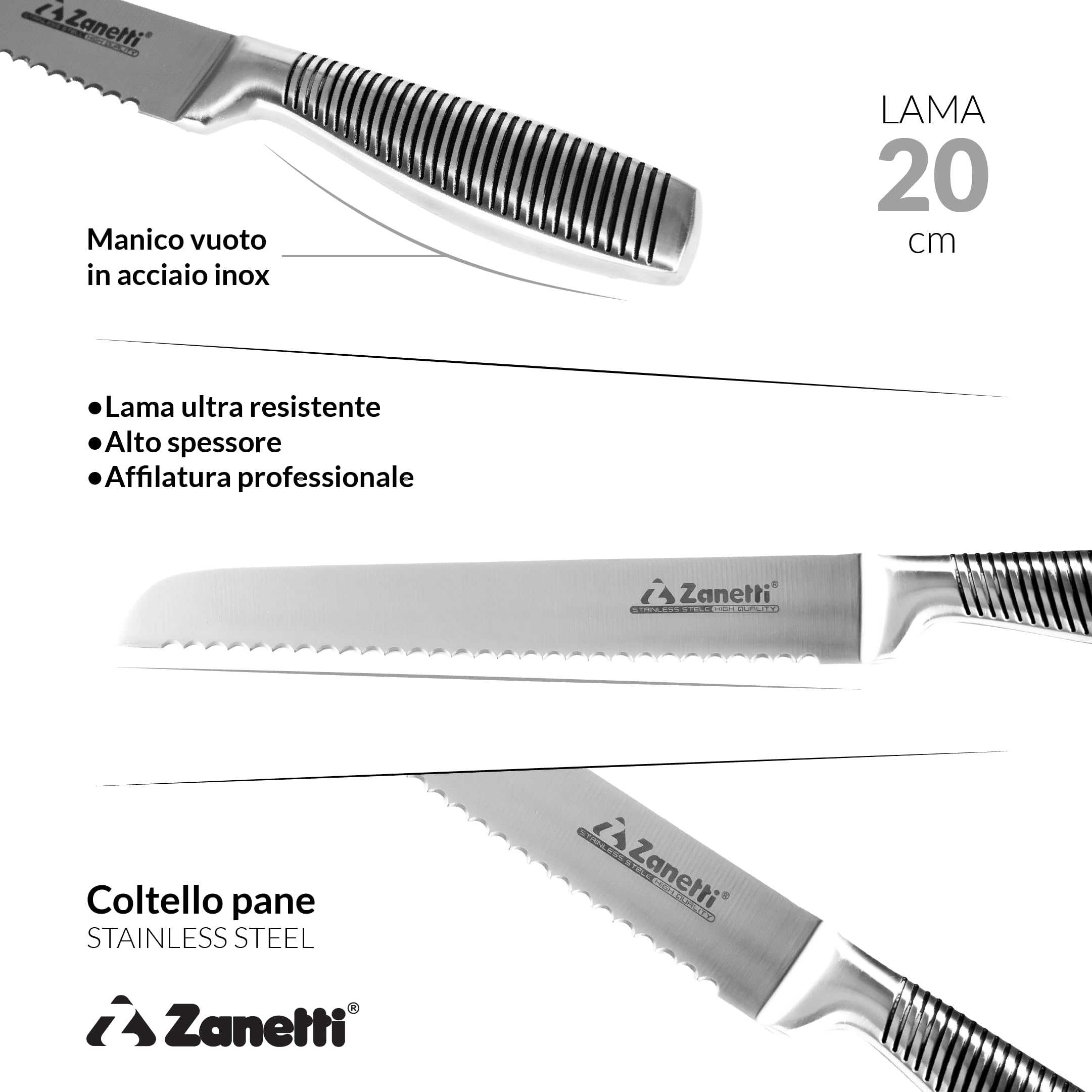 zanetti-ultra-coltello-pane-in-acciaio-inox-lama-seghettata-20-cm image 4