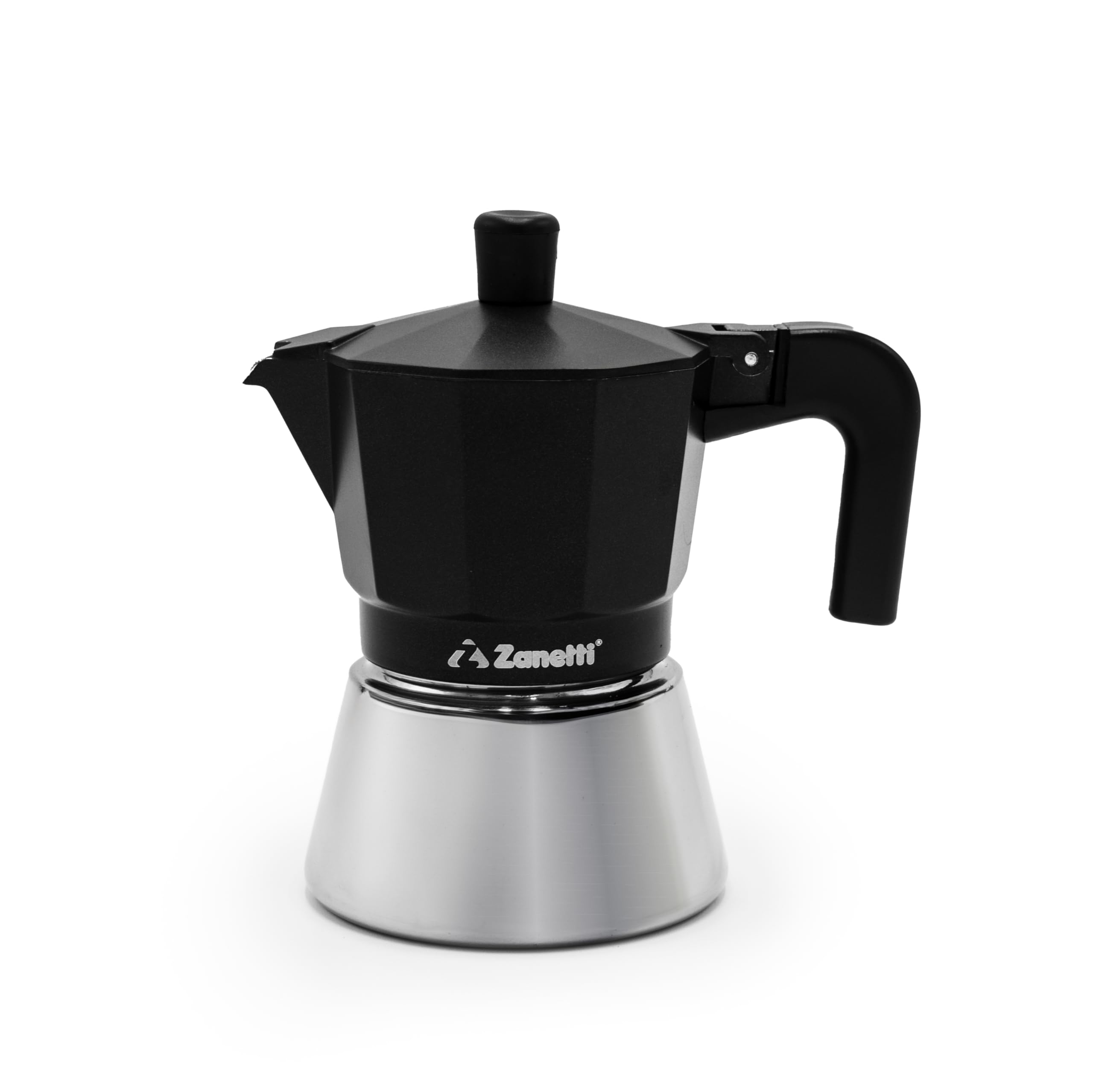 zanetti-star-caffettiera-moka-induzione-3-tazze-nera-inox image 1