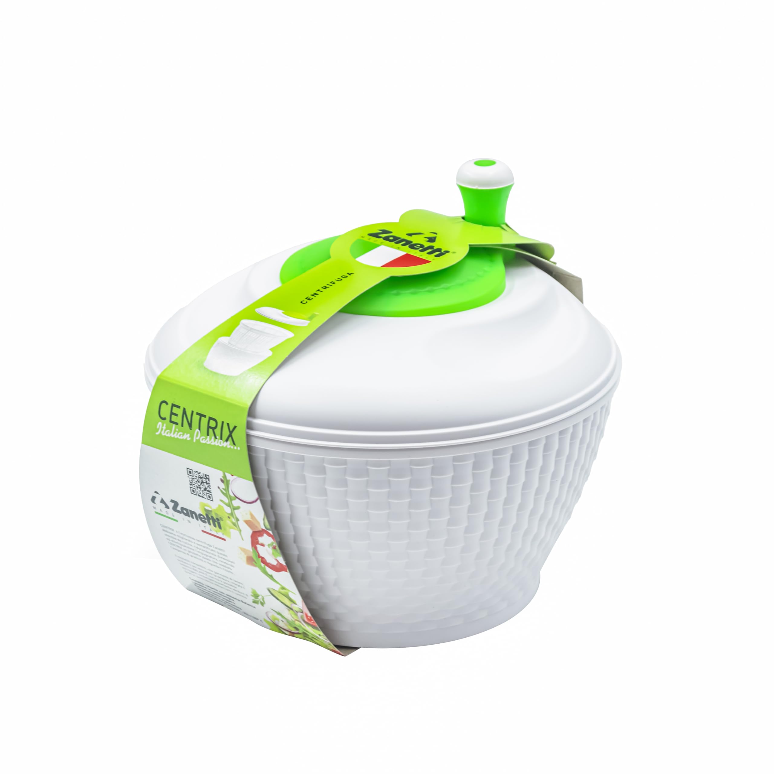 zanetti-centrifuga-per-insalata-4-l-bianco-e-verde-made-in-italy image 1