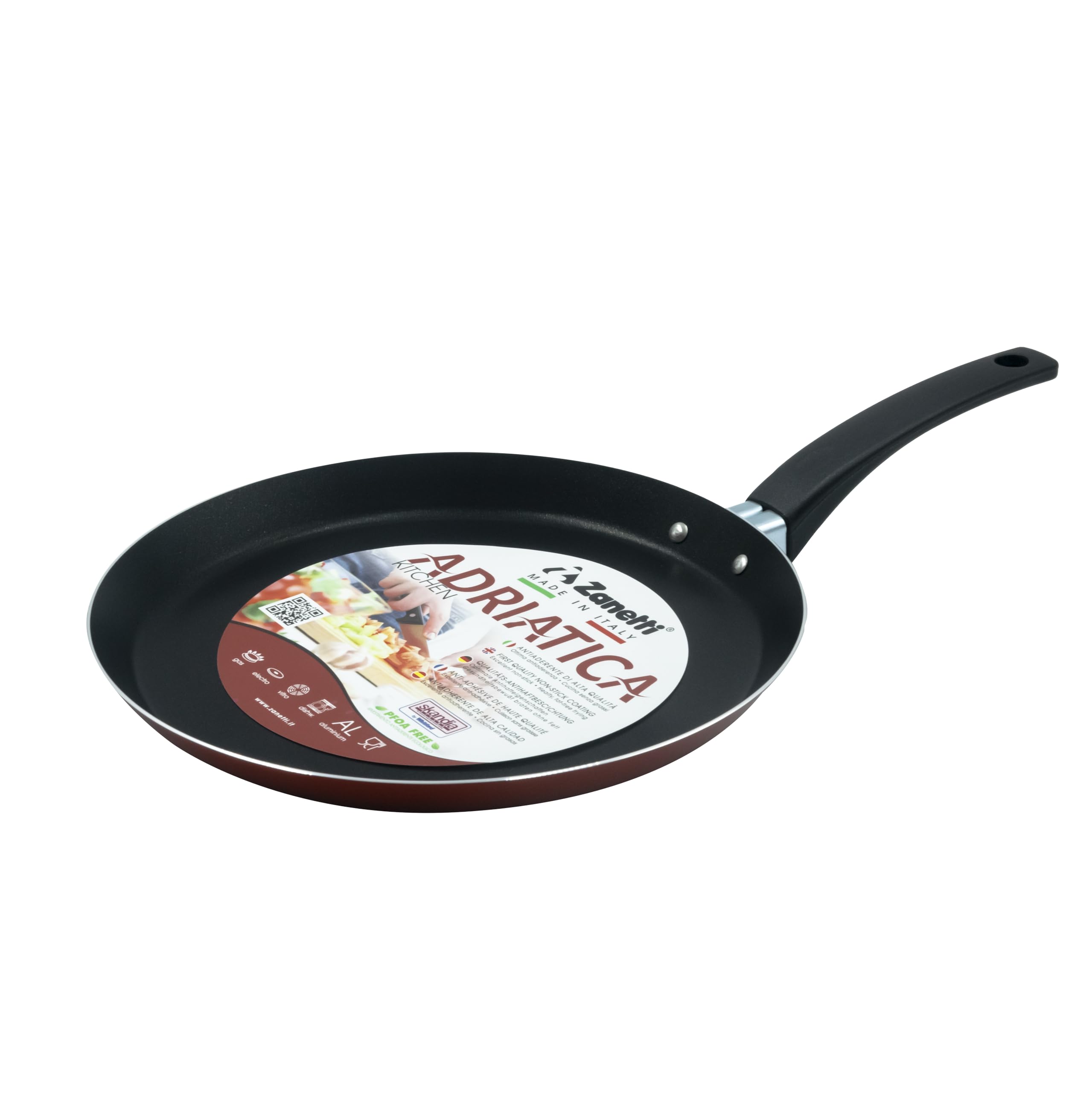 zanetti-adriatica-crepiera-25-cm-alluminio-antiaderente-rossa image 1