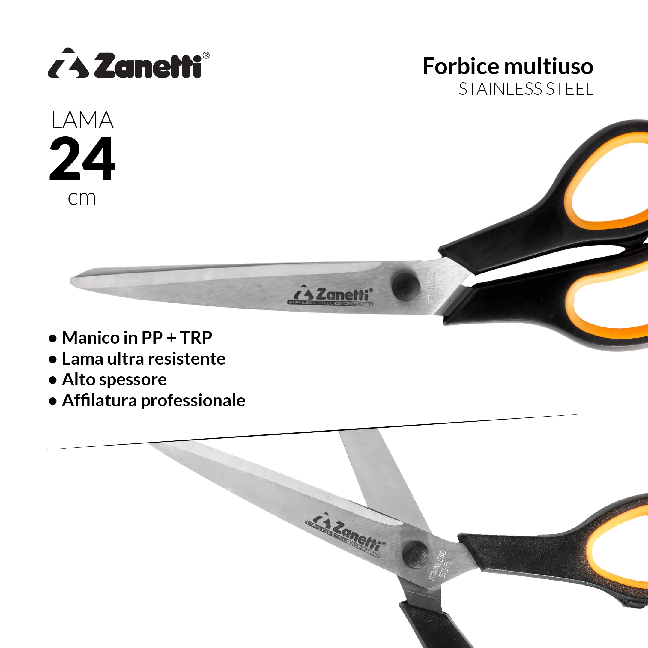 zanetti-forbici-multiuso-da-cucina-24-cm-in-acciaio-inox-con-manico-ergonomico-n image 4