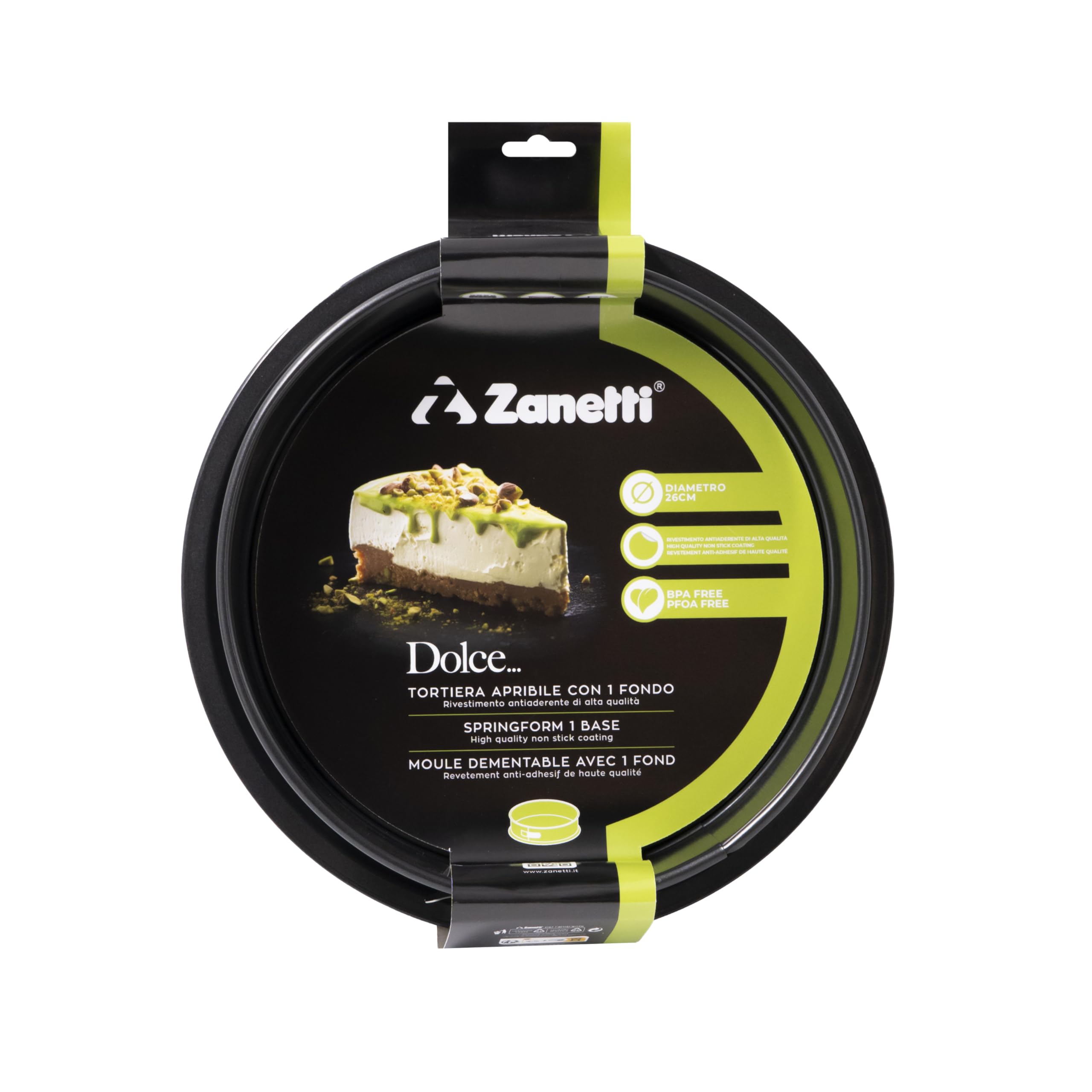 zanetti-tortiera-apribile-26-cm-con-fondo-estraibile-antiaderente-nera image 2