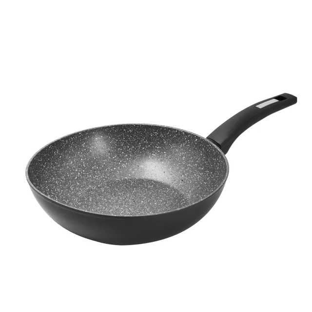 zanetti-padella-wok-durapietra-black-28-cm-antiaderente-induzione-grigio-scuro image 1