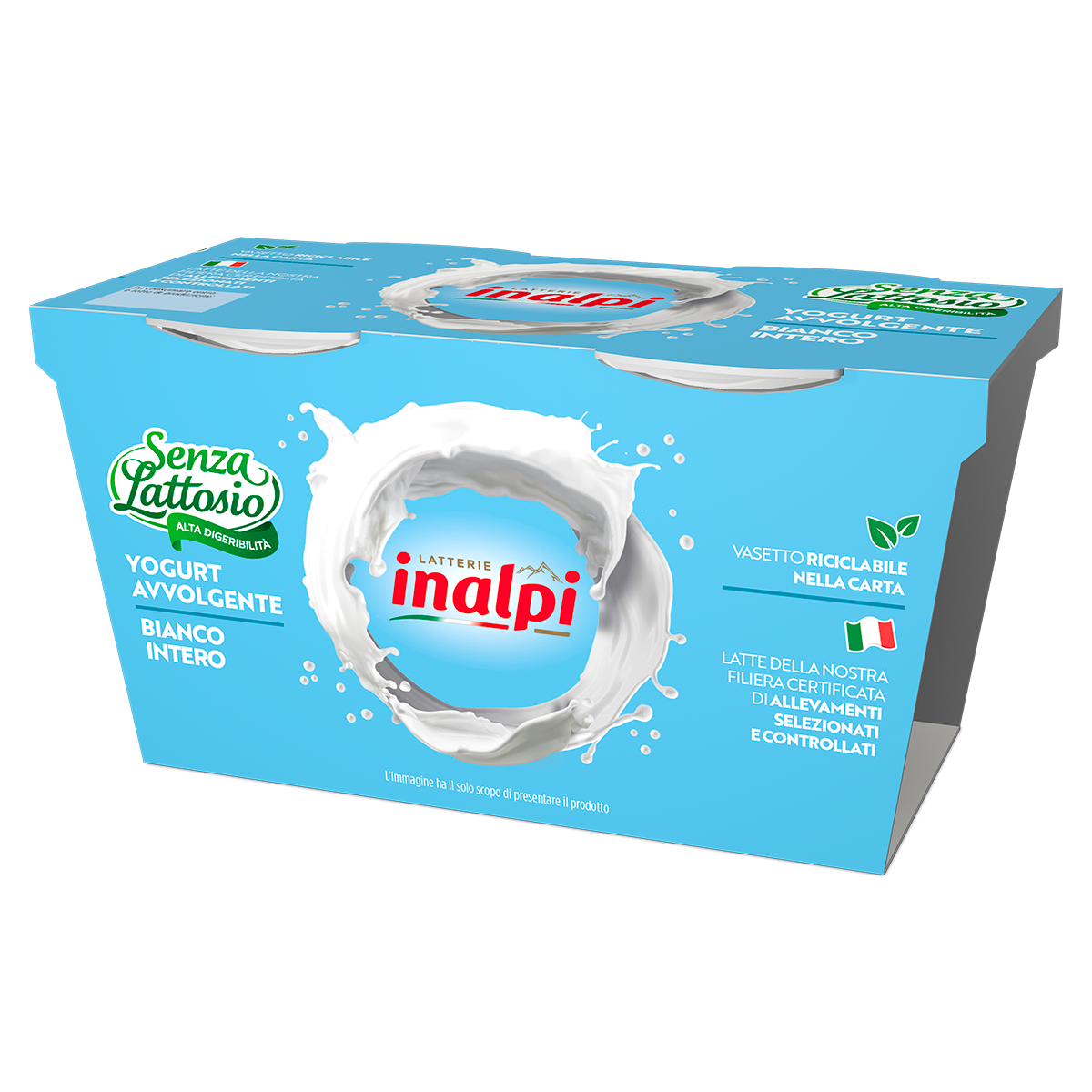 inalpi-yogurt-bianco-intero-senza-lattosio-2x125g-vasetti-cremosi image 1