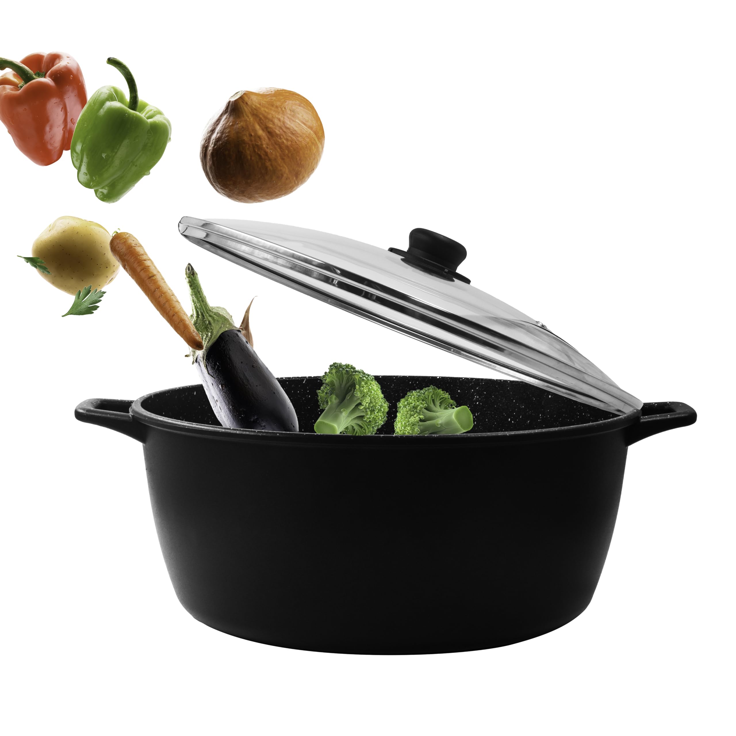 zanetti-casseruola-xl-chef-28-cm-pressofusa-antiaderente-con-coperchio image 4