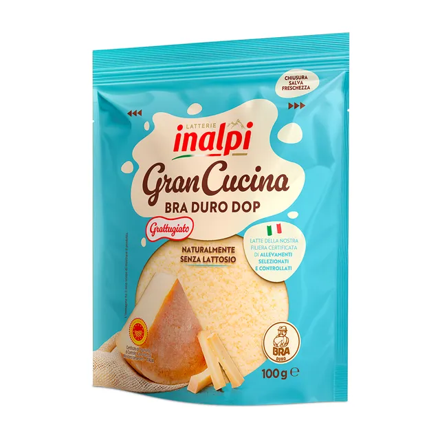 inalpi-bra-duro-dop-grattugiato-100g-gran-cucina-senza-lattosio image 1