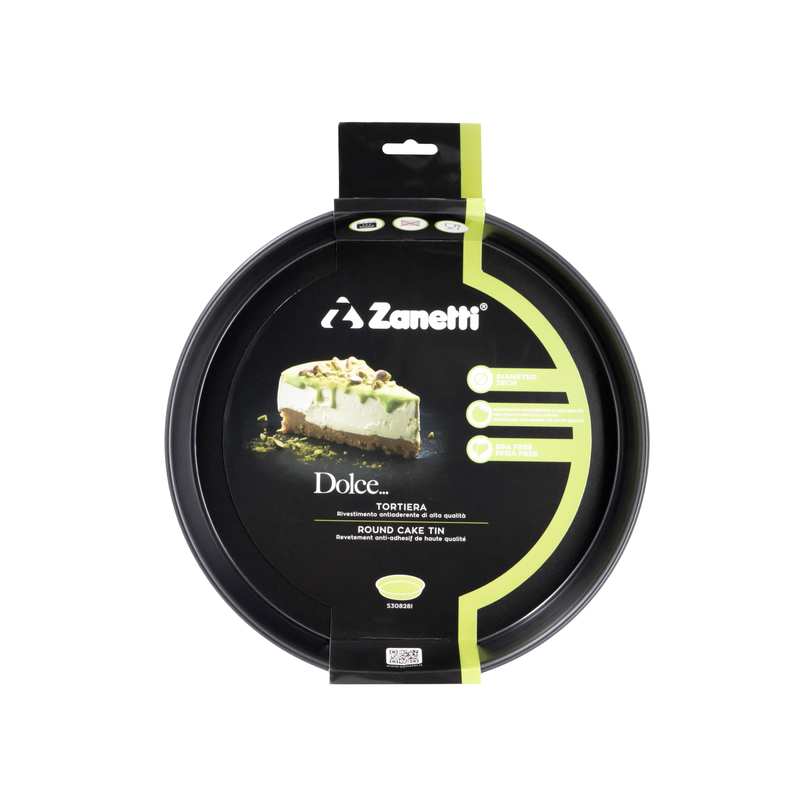 zanetti-tortiera-rotonda-antiaderente-diametro-28-cm-carbon-steel image 2