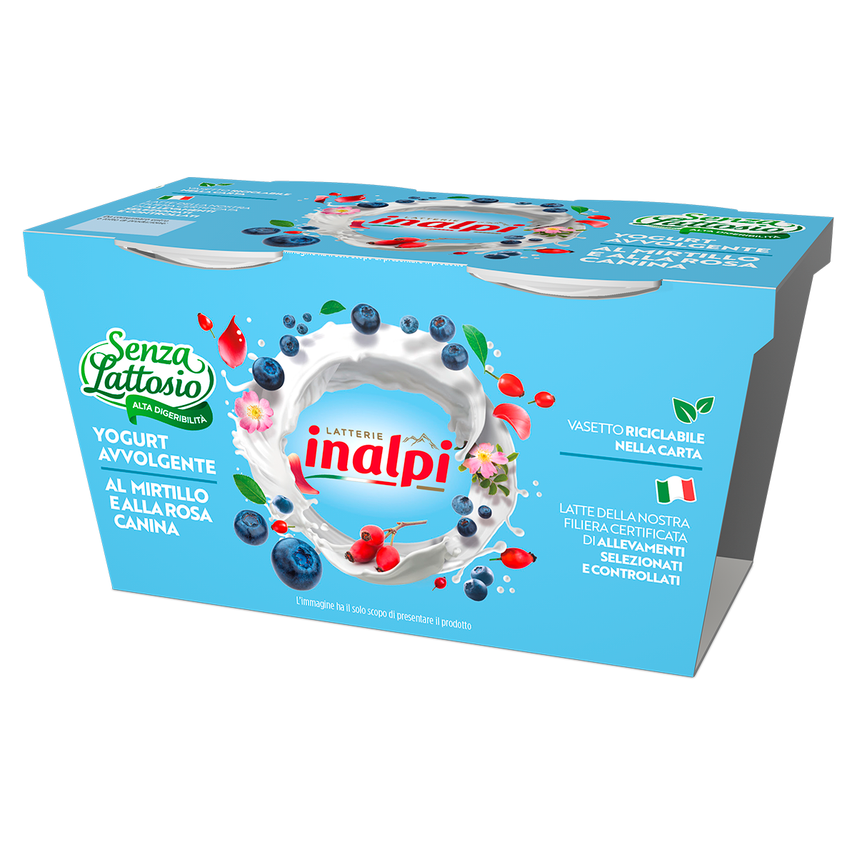 inalpi-yogurt-intero-senza-lattosio-mirtillo-e-rosa-canina-125g-x2 image 1