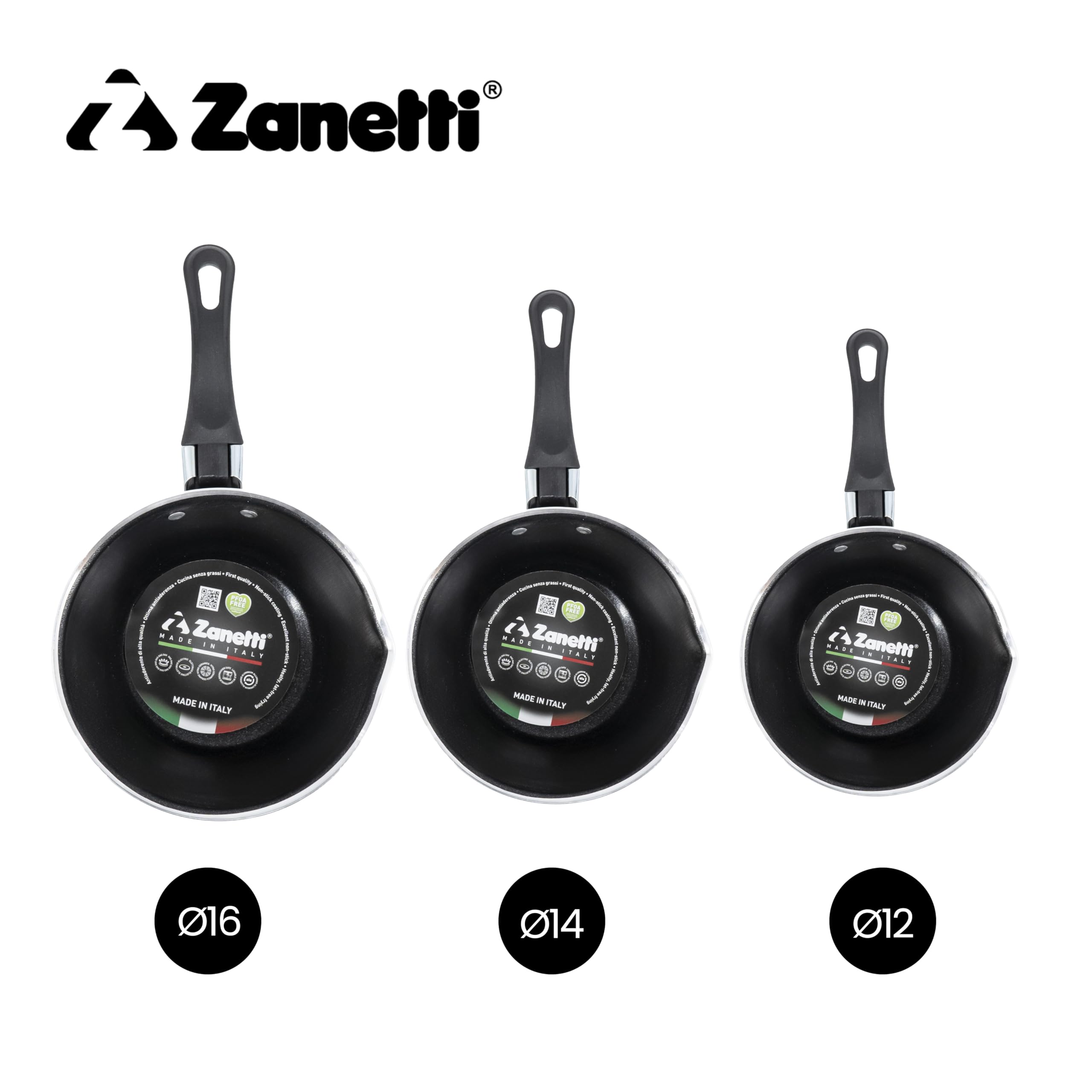 zanetti-tris-casseruole-antiaderenti-coniche-12-14-16-cm-in-alluminio-con-beccuc image 4