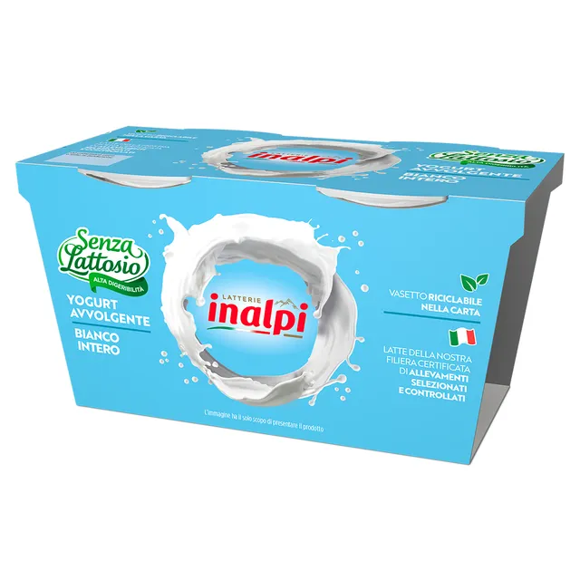 inalpi-yogurt-bianco-intero-senza-lattosio-2x125g-vasetti-cremosi image 1