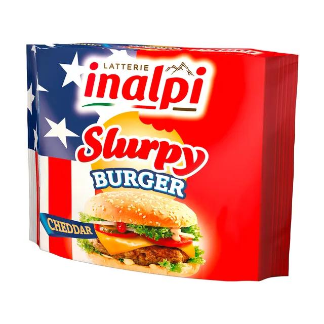 inalpi-slurpy-burger-al-cheddar-175g-fettine-di-formaggio-fuso image 1