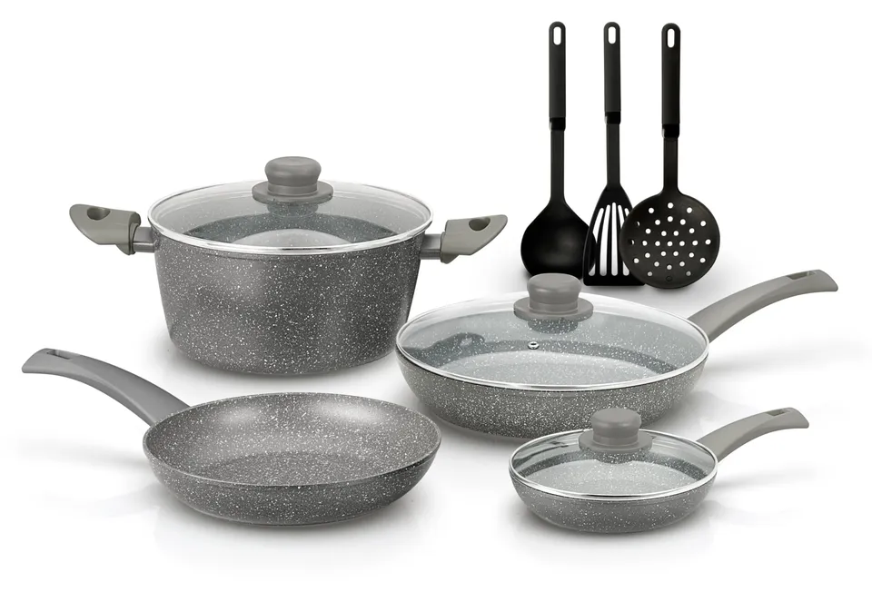 zanetti-durapietra-batteria-pentole-induzione-10-pezzi-con-padelle-20-24-28-cm image 1