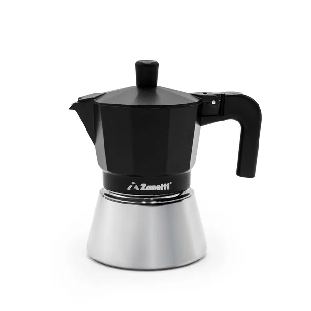 zanetti-star-caffettiera-moka-induzione-3-tazze-nera-inox image 1