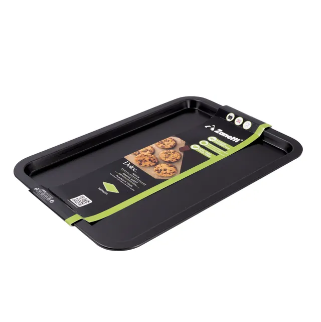 zanetti-teglia-rettangolare-38x26-5x1-6-cm-in-carbon-steel-antiaderente-nera image 1