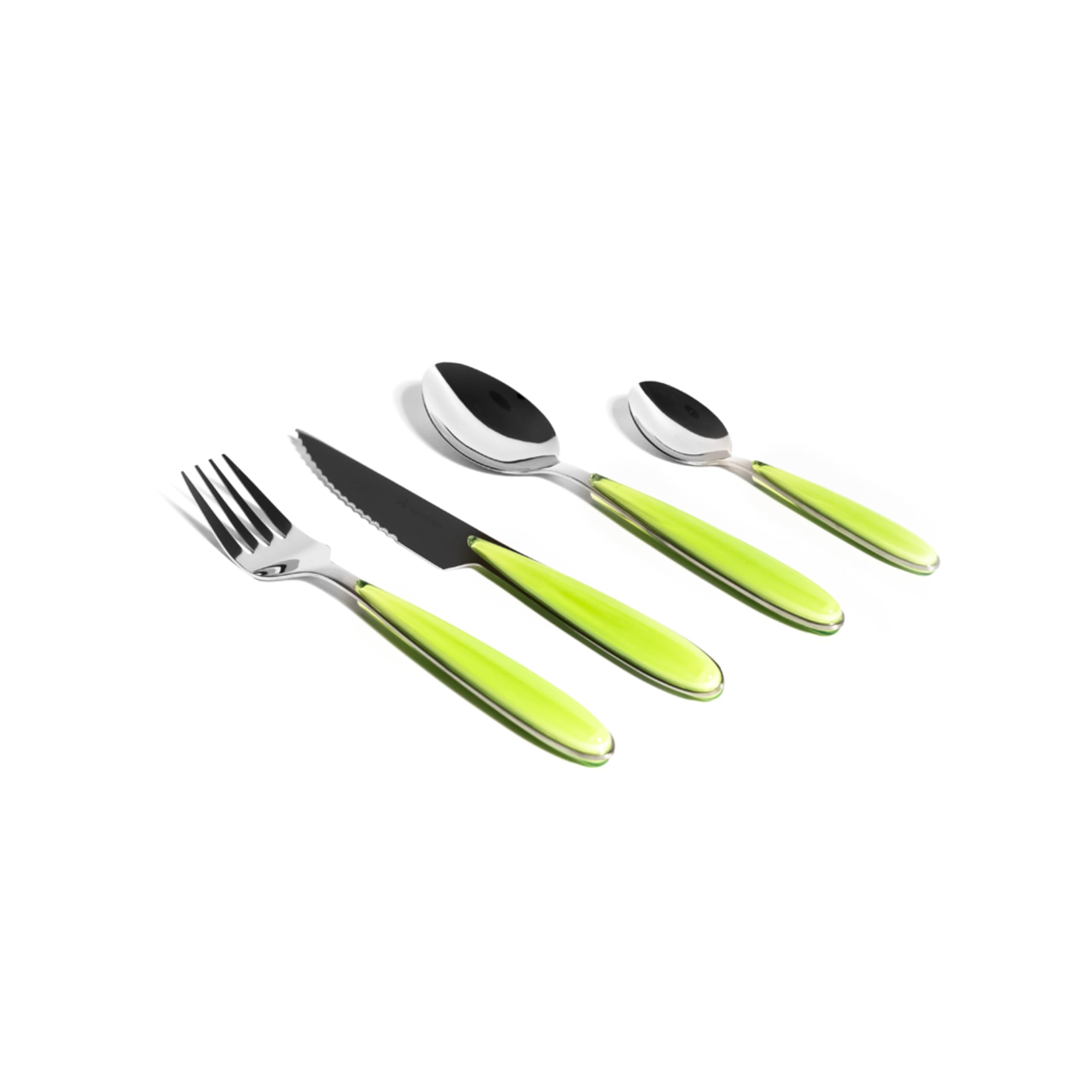 zanetti-elegance-set-posate-24-pezzi-acciaio-inox-manico-verde-abs image 3